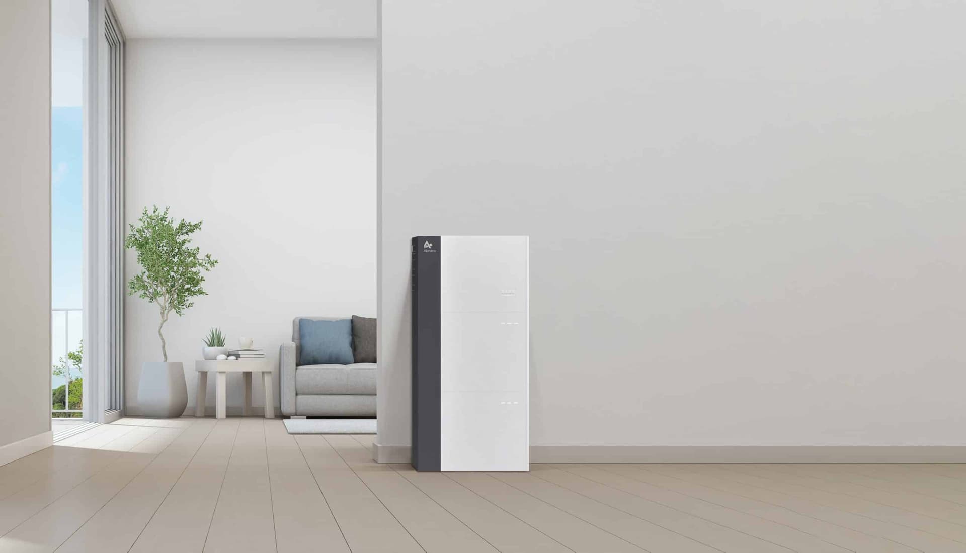 AlphaESS thuisbatterij vakkundig geïnstalleerd in een woonkamer